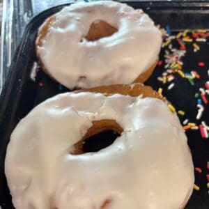 White iced ring w/sprinkles